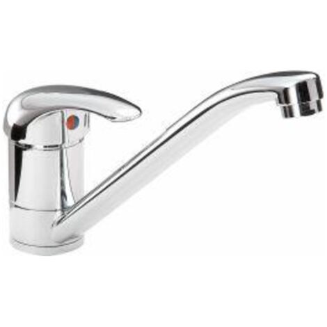 Robinet d'évier de cuisine chromé (1/2)