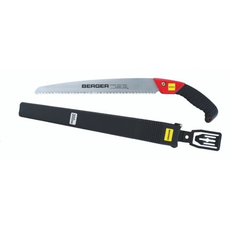 Scie d'élagage 300 mm avec fourreau de protection, Noir/Argent (1/3)
