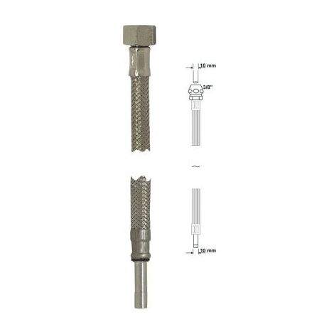 Raccord tuyau flex. 500mm 10-10 mm (1/4)