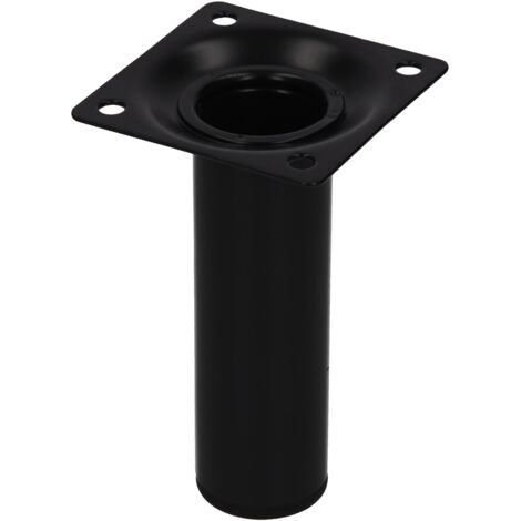 Pieds de meubles en acier tubulaire noir 100mm rond .30mm (Par 4) (1/3)