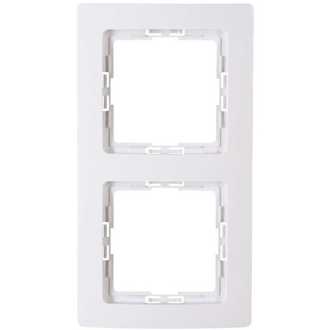 Cadre de recouvrement PARIS 2-fold, blanc arctique pour installation verticale/horizontale (1/2)