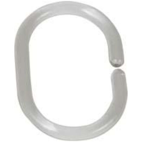 Anneau rideau de douche transparent, 12-er Set (1/2)
