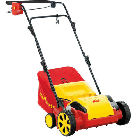 Wolf-Garten – Scarificateur électrique 1300 W – Largeur de travail 30 cm – Capacité bac 35 litres – Fonction 3 en 1 : scarification, collecte, aération