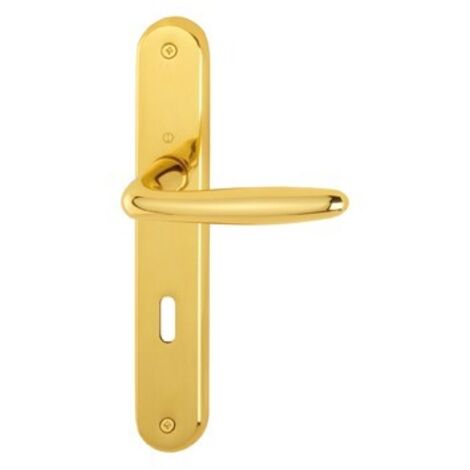 Hoppe – Poignée de porte intérieure Roissy M1941/332 – Laiton poli – Entraxe 72 mm – Épaisseur 34-63 mm – Installation robuste