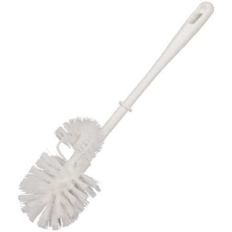 Brosse WC ronde 360mm – Diamètre 84mm – Poils blancs pour nettoyage efficace – Nettoyeur de bord de chasse d'eau