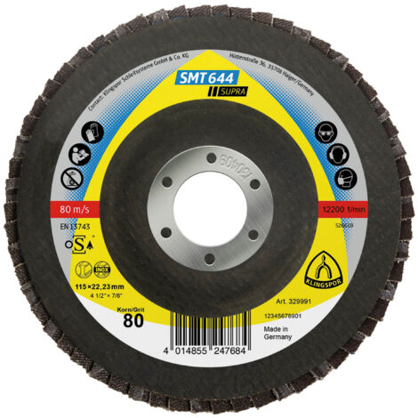 Disque a ébarder Forme dome SMT 644 115mm Grain 60 Klingspor (1/2)