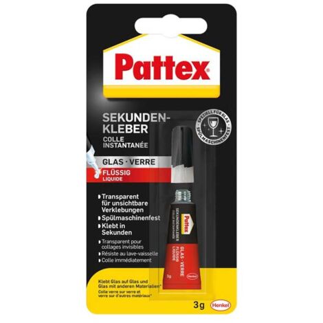 Pattex Colle instantanée verre liquide, tube de 3g (Par 12)