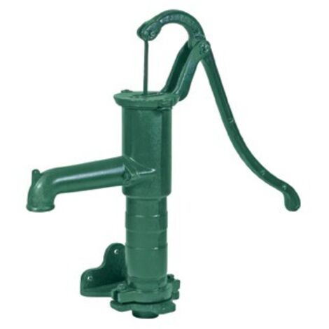 FP – Pompe manuelle à eau Typ 75 – Fonte peinte verte – Hauteur d'aspiration 7m – Bride latérale pour applications variées