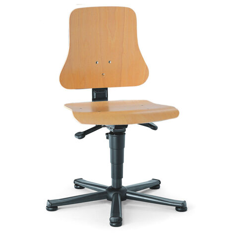 Chaise de travail Solitec 1 sur patins Bois 9203-3000 (1/5)