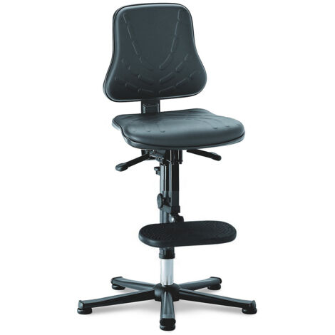 Chaise de travail Solitec 3 sur patins avec marchepied Skai 9213-2571 (1/5)