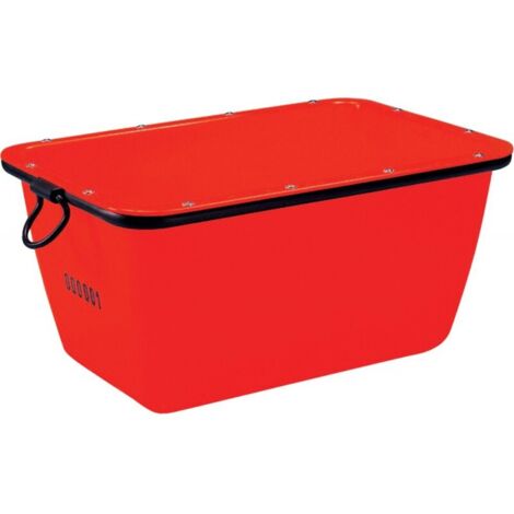 Bac à mortier 200 L, rouge grutables