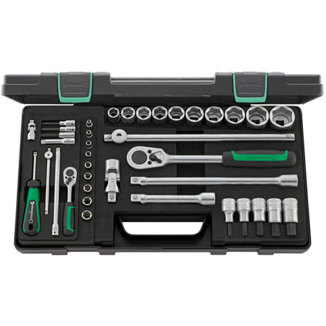 Coffret de douilles 1/4"+1/2"38 pièces 40/52/27/11 (1/5)