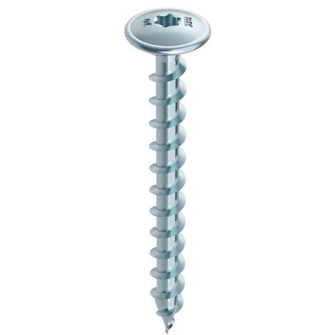 Vis bois heco-topix tete ronde Large Filetage total HP 6,0x 40 Zingué TD TelKo (Par 200)