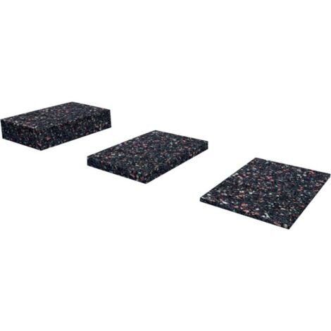 Lot de 24 tampons terrasse 8mm – Granulés de caoutchouc noir – Antidérapants et imputrescibles – Pour évacuation humidité (1/5)