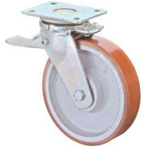 Schwerlenkr Poly Gußf avec frein 150 mm (1/3)