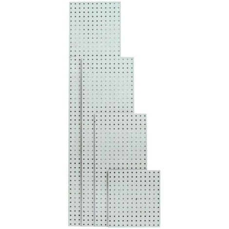 Plaque perforée 495x457 mm en tôle d'acier 1,25 mm – Couleur gris clair RAL 7035 – Renforcée pour solidité optimale – Bott (1/2)