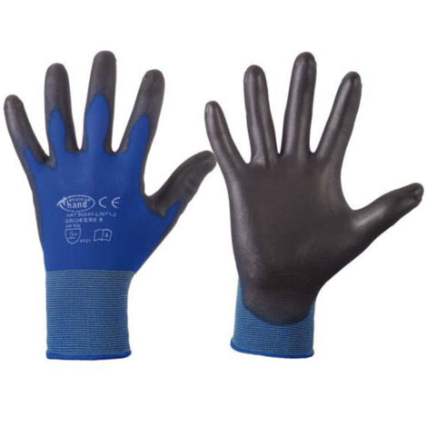 Gant de protection Lintao PU, bleu,Taille 8 (Par 12) (1/4)