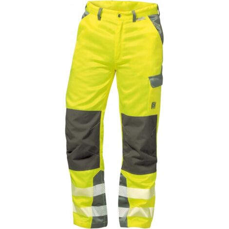 Pantalon 'Š¢ ceinture avertissante Paris, taille 48, jaune/gris (1/4)