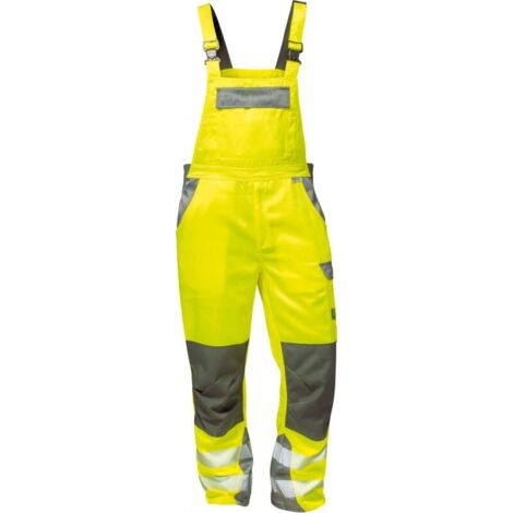 Salopette Haute visibilité Colmar Taille 56, jaune/gris (1/4)