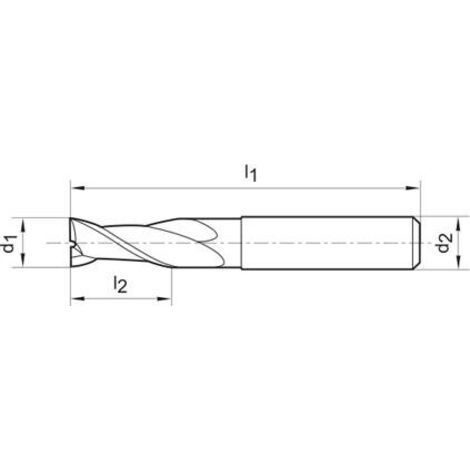 Fraise SL DIN6527 carbure monobloc FIRE D2 queue HB 5mm GÜHRING 1 PCS (1/5)