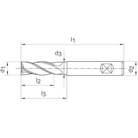 Foret 6527L VHM Alu 12mm Z 4 HB Guhring (1/5)