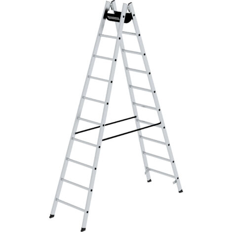 Escabeau alu 2x10 Spr. 4,20 m niveau pieds (1/5)