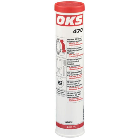 Graisse haute performance polyvalente blanche OKS 470 blanc NSF H2 400 ml cartouche (1/5)