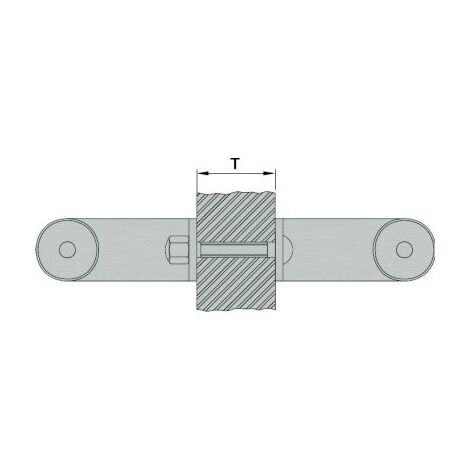 KWS 8A10 fixation de poignée de porte P 10-M6 pourWS, pour Glas (1/3)