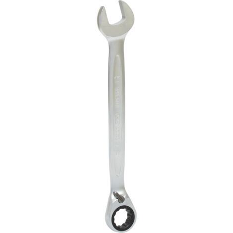 Kstools – Clé mixte à cliquet réversible 17 mm – Mécanisme 72 dents – Angle de retour 5° – Acier chrome-vanadium – Longueur 225 mm