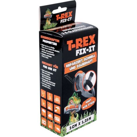 T-Rex 822-00 Fix-It, Composant Adhésif, 50 mm x 1,25 m, pour Bandage et Réparation (1/3)
