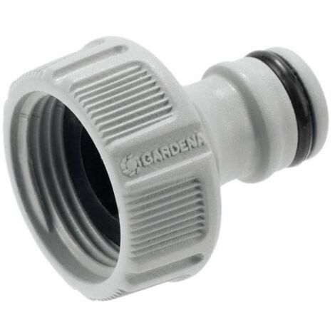 Gardena – Nez de robinet 26,5 mm (G 3/4') – Raccord fileté inoxydable – Compatible robinets 21 mm (G 1/2'') – Installation sans outils