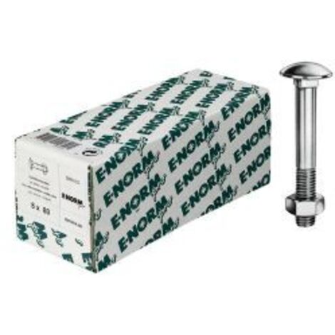 Boulon tete bombé DIN 603 Mu HDG M5x30 HP E-NORMpro (Par 200) (1/3)
