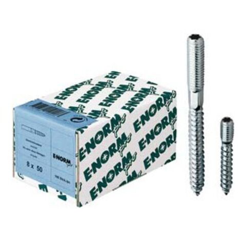Vis double filetage galvanisé M6x100 – Lot de 100 – Tête six pans creux – Vissage rapide en série pour bois dur – E-Normpro
