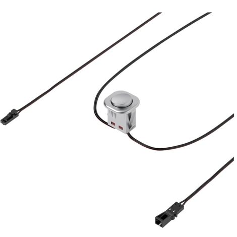 LED Bouton 12 Volt Aluminium Optik (1/2)