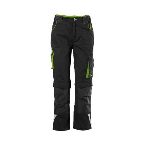 Pantalon de travail enfant Fortis 24, Black/limegreen,Gr158-164 (1/2)