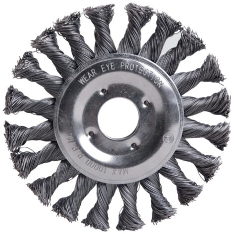 Brosse ronde fil acier 115x0,5mm nouée FORTIS (1/3)