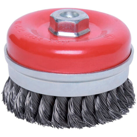 Brosse a boisseau acier 100x0,8mm nouée FORTIS (1/3)