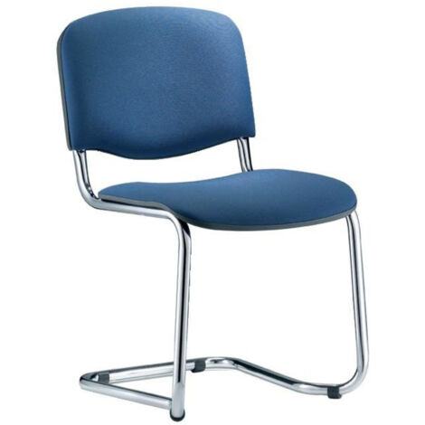 Chaise visiteur ISO swing chrome/bleu (1/2)