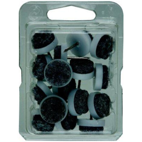 Bote de feutre avec contenu de clous 12, 23 mm blanc (1/2)