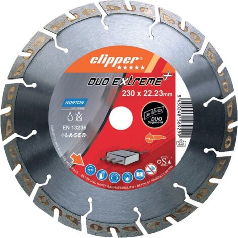 Disque de coupe diamantÚ ClipperDuo Extreme+ 230 x 22,23 mm (1/2)