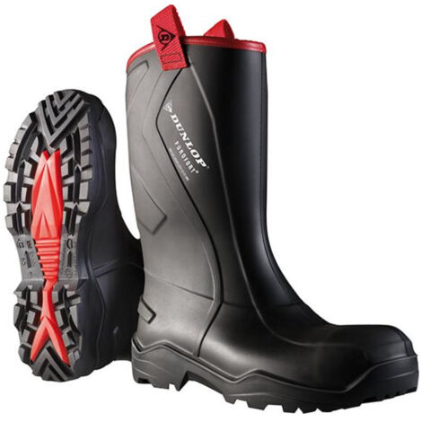 Botte de sécurité Dunlop Purofort+ Rugged,Taille 40, noir (1/3)