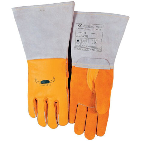 Gants de soudure jaune Taille XL 1paires WELDAS