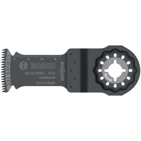 Bosch – Lame plongeante HCS AIZ pour bois dur 50 x 32 mm – Lot de 10 pièces – Découpe précise – Compatible système Starlock - WOOD 50 X