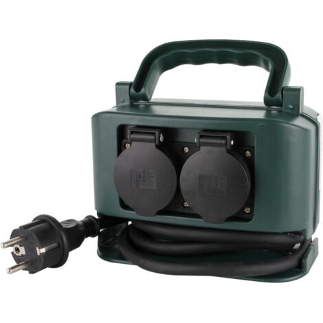 Répartiteur d'alimentation 4 sorties IP44 2m H07RN-F 3G1.5 vert-noir (Par 4) (1/3)