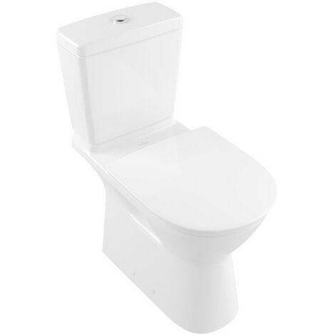 Cuvette O.novo Vita 360 x 710 mm, DirectFlush, modèle sur pied, sortie horizontale, sortie verticale possible avec coude vario, En porcelaine sanitaire Blanc