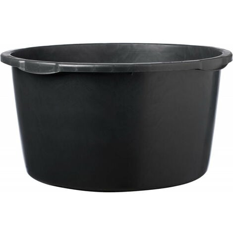 Seau à mortier 90L noir rond. Échelle L