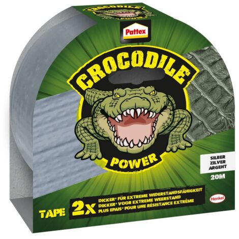 Pattex Crocodile ruban adhésif argent 20m (1/4)
