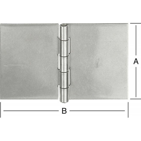 Ger.breit.Scharn. 60x90mmungeb. acier inoxydable V2A