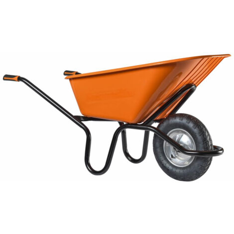 Haemmerlin – Brouette de jardin 120L – Châssis Alpha renforcé – Roue gonflée 400mm pour terrains accidentés – 305210001