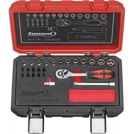 Coffret douilles 1/4 25 pcs en plastiquebox (1/5)